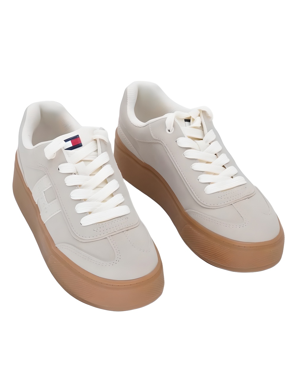Tommy Hilfiger Celmi Light Natural Platform Sneakers Size 7M